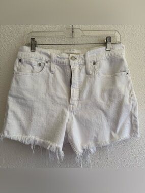 Madewell White High Waist Denim Shorts Size 30